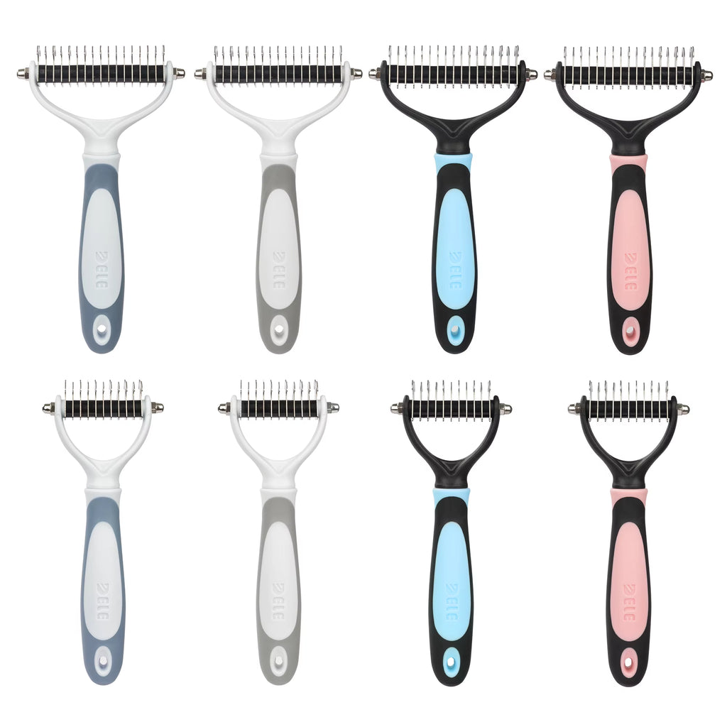 Ultimate Pet Grooming Brush: 2-Sided Shedding & Dematting Rake for Dogs & Cats