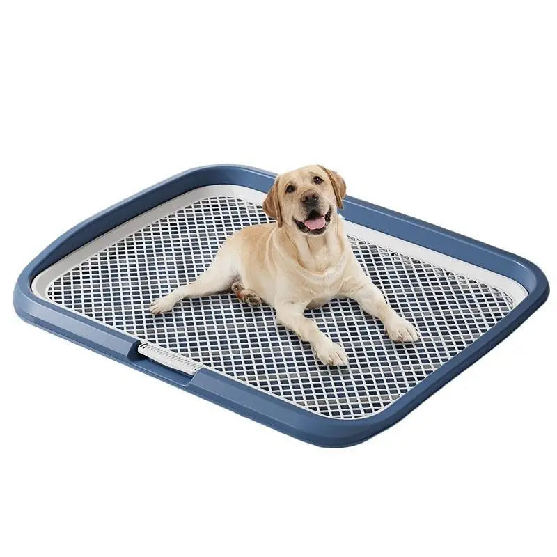 Dog Potty Training Toilet, Plastic Dog Pee Pad Holder with Removable Net, Reusable Dog Potty Trainer Dog Toilet Tray for Pets Up