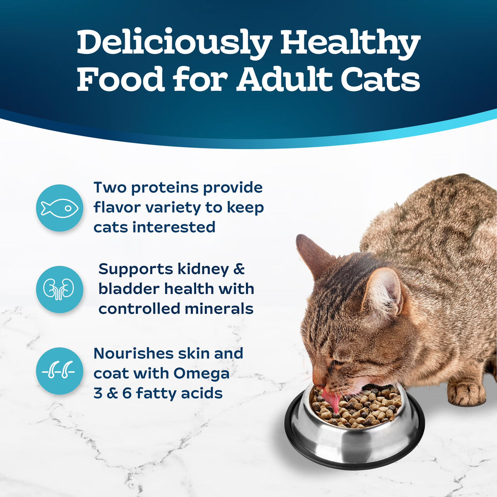 Tastefuls Adult Cat Dry Food, Multi-Protein Salmon & Ocean Fish Recipe, 5-Lb. Bag