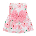 Cute Floral Dog Dress Summer Pet Skirt, Lightweight Breathable Vest Style Pet Dress, Non-Restrictive Comfortable Summer Pet Clothes for Small Medium Dogs & Cats Indoor & Outdoor Wear(Pink,Xxl)