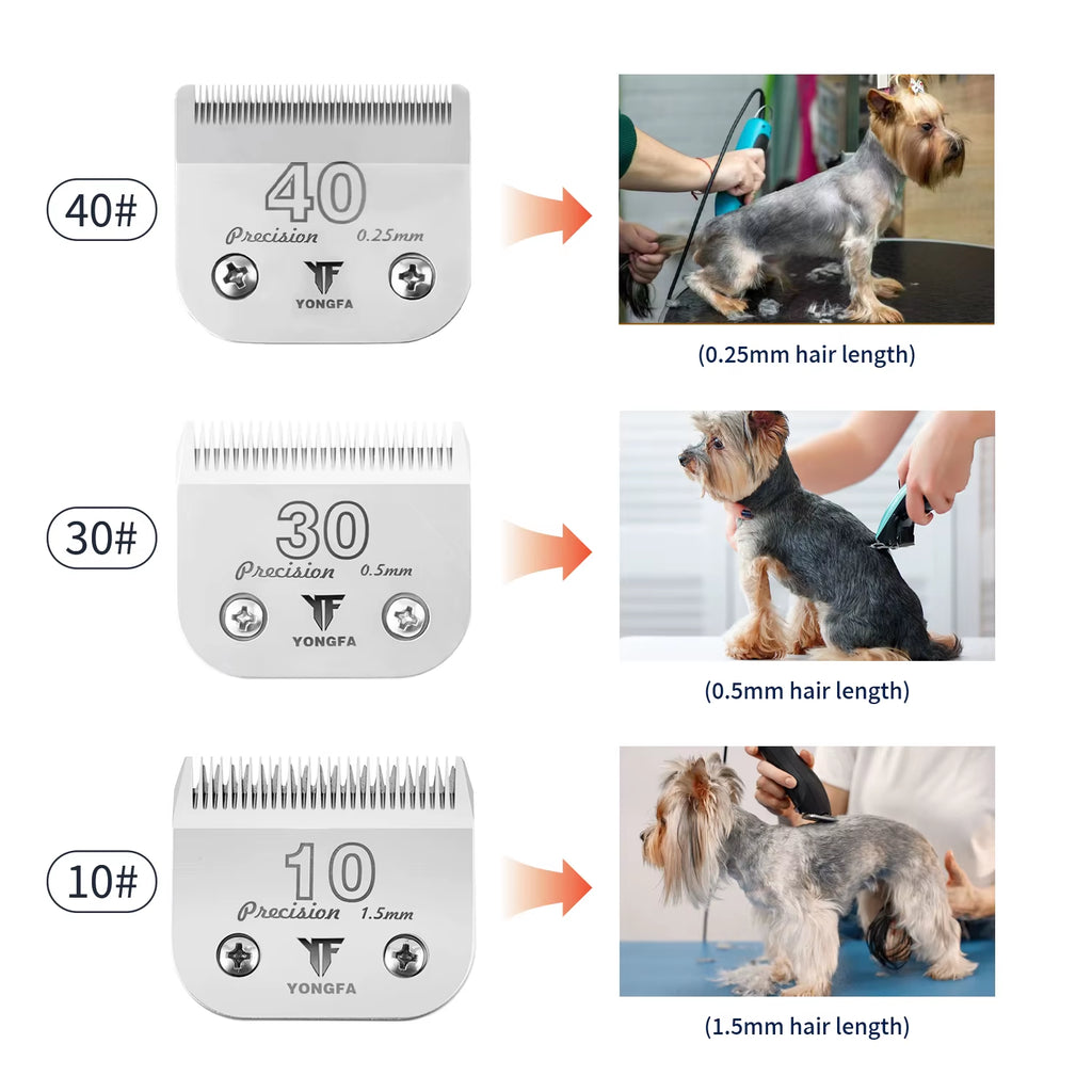 High-Carbon Steel A5 Dog Clipper Blades - Professional Grooming Tool for Cats and Dogs