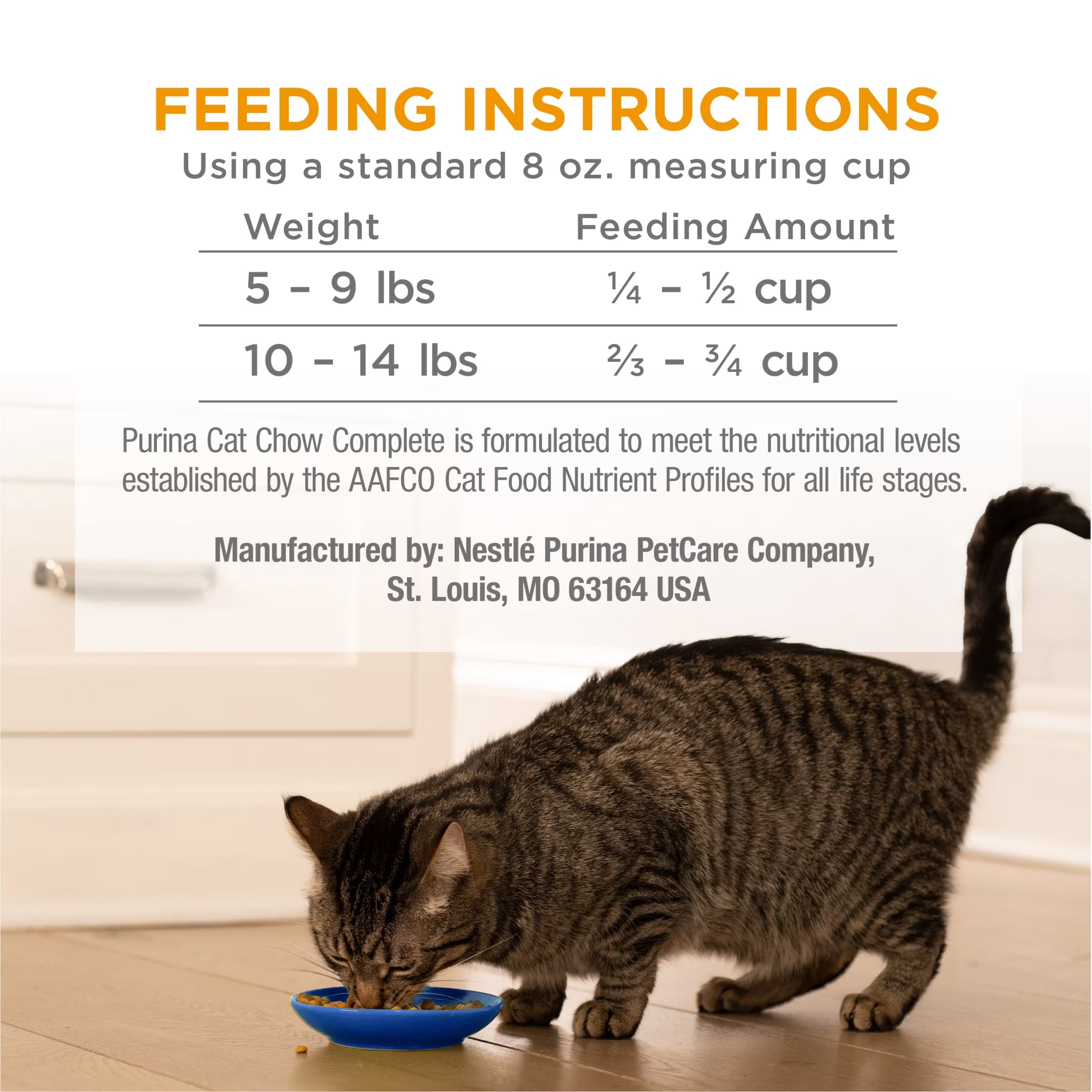 Purina  Complete High Protein Dry Cat Food with Real Chicken, 20 Lb Bag