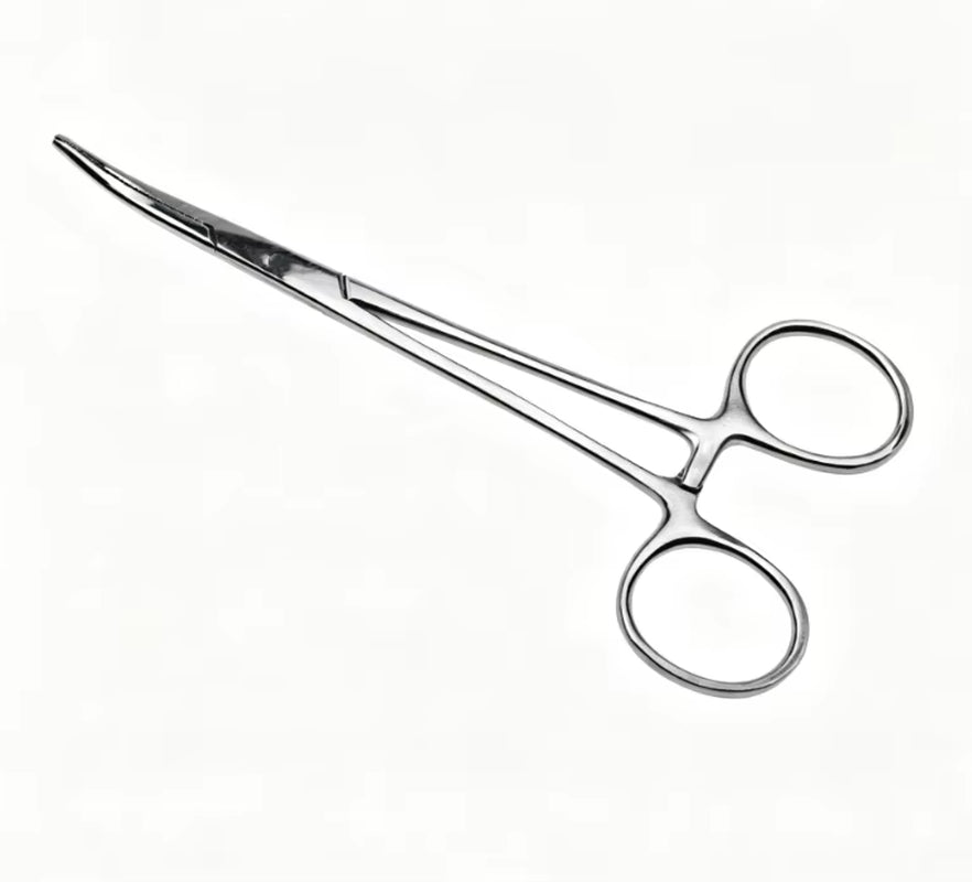 Premium Stainless Steel Ear Plucking Forceps for Dogs & Cats - Straight & Bent Nozzles for Easy Ear Cleaning - Essential Hemostatic Grooming Tool