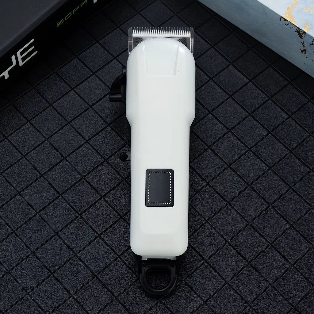 Rechargeable Low Noise Stainless Steel Dog Grooming Kit with LCD Display - Waterproof & Fast Charging for Small Breeds