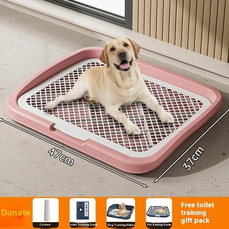 Dog Potty Training Toilet, Plastic Dog Pee Pad Holder with Removable Net, Reusable Dog Potty Trainer Dog Toilet Tray for Pets Up