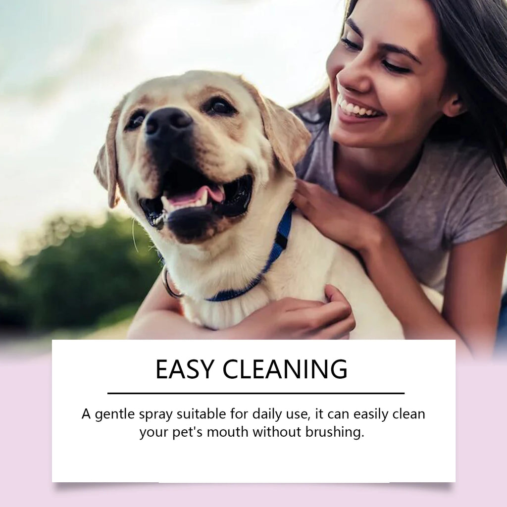 Vet-Recommended Pet Teeth Spray–Dissolves Tartar & Prevents Calculus,Long-Lasting Fresh Breath,Gentle & Hypoallergenic Formula