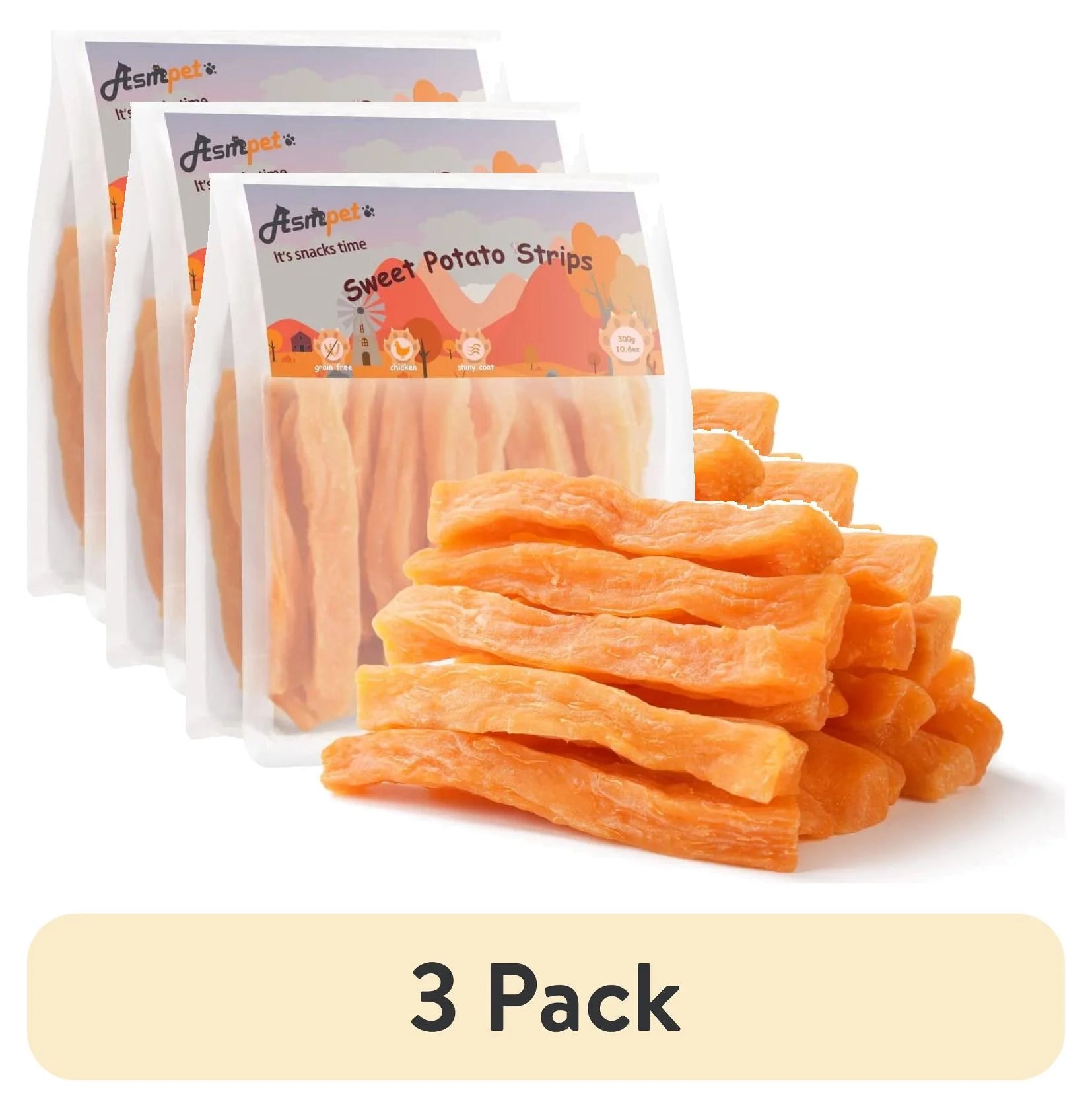 Sweet Potato Dog Treats, Natural Snack Chews for All Dogs, 29Pcs, 11Oz