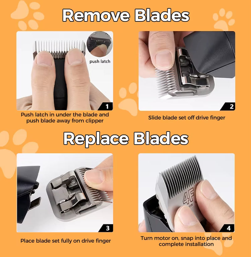 Premium Customized Logo Pet Clipper Replacement Blades - A5 Compatible 3F/4F/5F/7F/10#/30#/40# for Professional Dog Grooming
