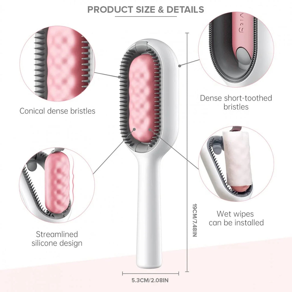 New 4 in 1 Pet Beauty Massage Brush Cat Hair Remover Shedding Multi-Functional Self Cleaning Dog Hair Grooming Comb