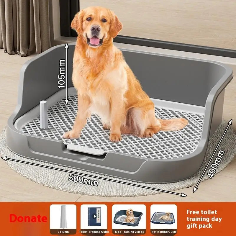 Dog Potty Training Toilet, Plastic Dog Pee Pad Holder with Removable Net, Reusable Dog Potty Trainer Dog Toilet Tray for Pets Up