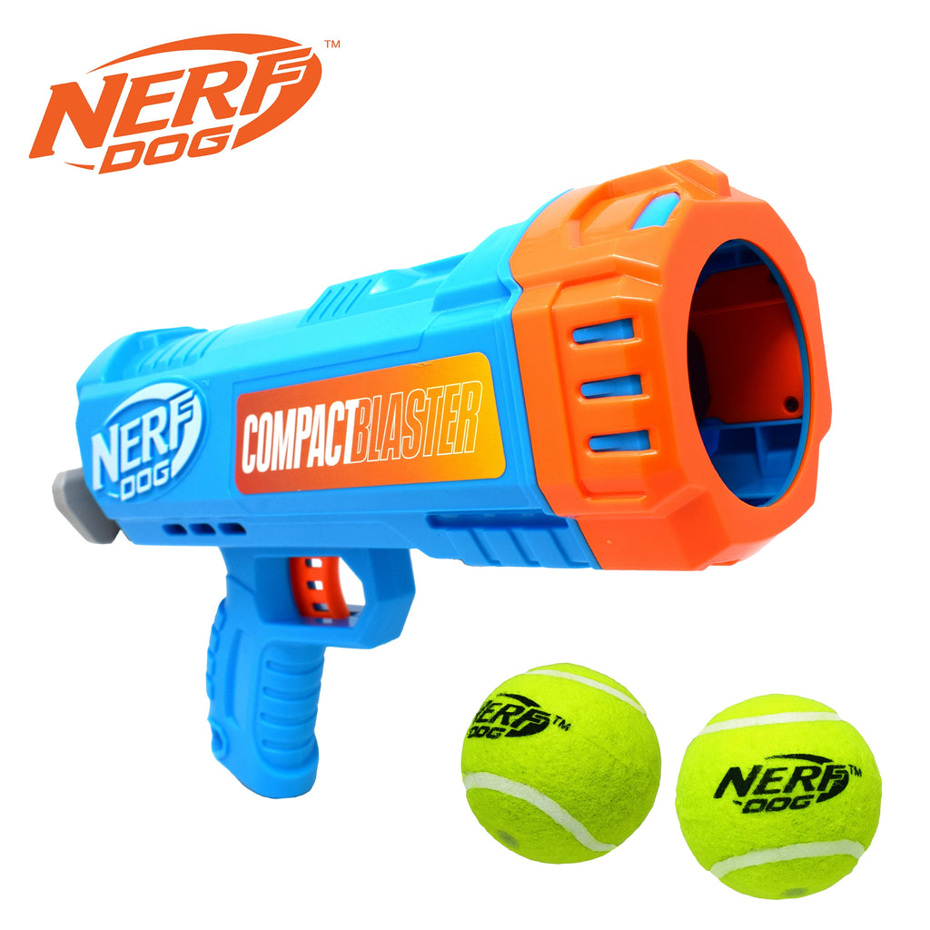 Compact Blaster Tennis Ball Launcher for Dogs with 2 Balls, 12 Inch