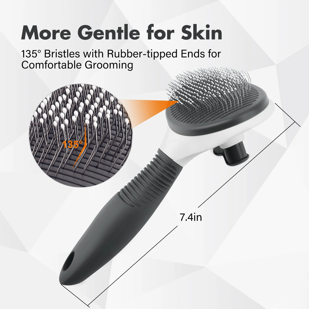 Cat Brush for Shedding, Self Cleaning Slicker Brush for Dogs Bunny Puppy Grooming