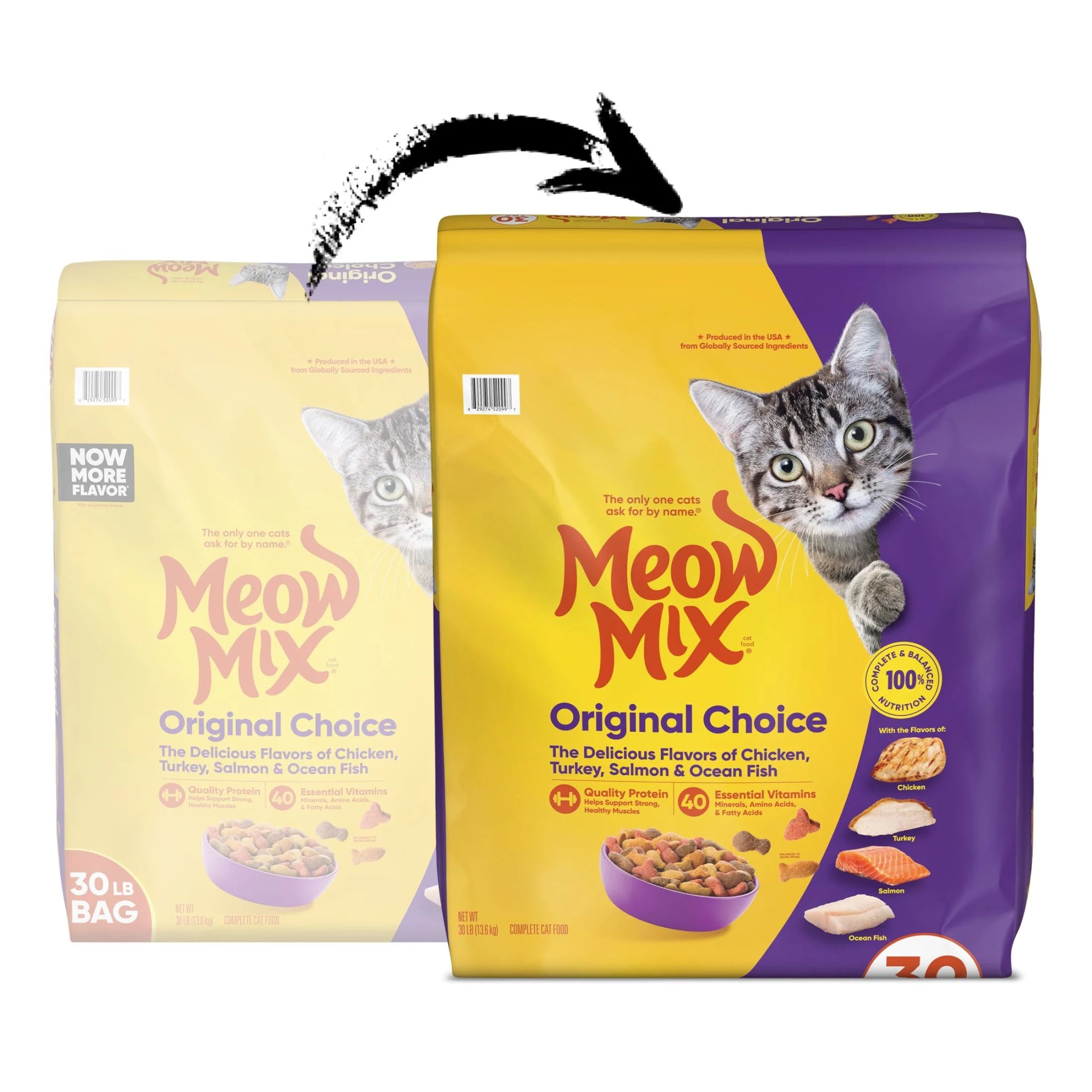 Original Choice Dry Cat Food, All Life Stages, Chicken, Turkey, Salmon & Ocean Fish Flavors, 30 Lb Bag