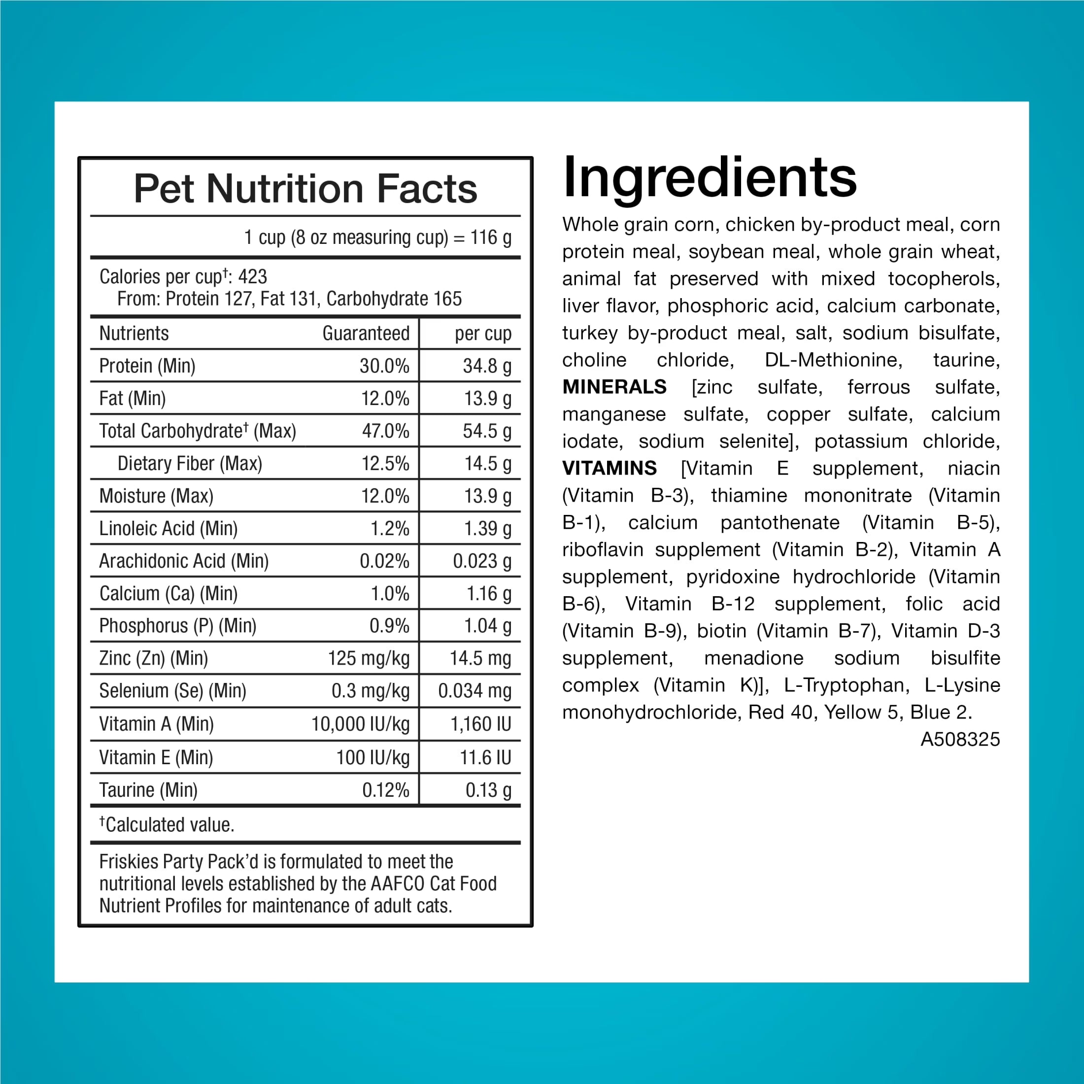 Purina  Party Pack’D with Flavors of Chicken, Liver and Turkey Crunchy Dry Cat Food, 15 Lb.