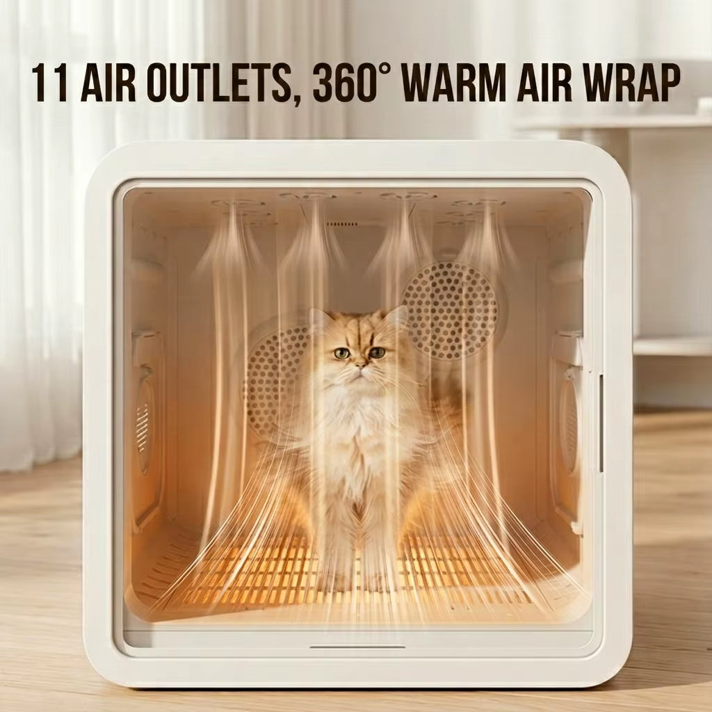 Customizable 64L Automatic Pet Drying Box with Overheat Protection and Transparent Door for Wholesalers