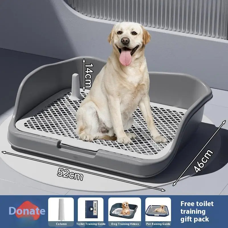 Dog Potty Training Toilet, Plastic Dog Pee Pad Holder with Removable Net, Reusable Dog Potty Trainer Dog Toilet Tray for Pets Up