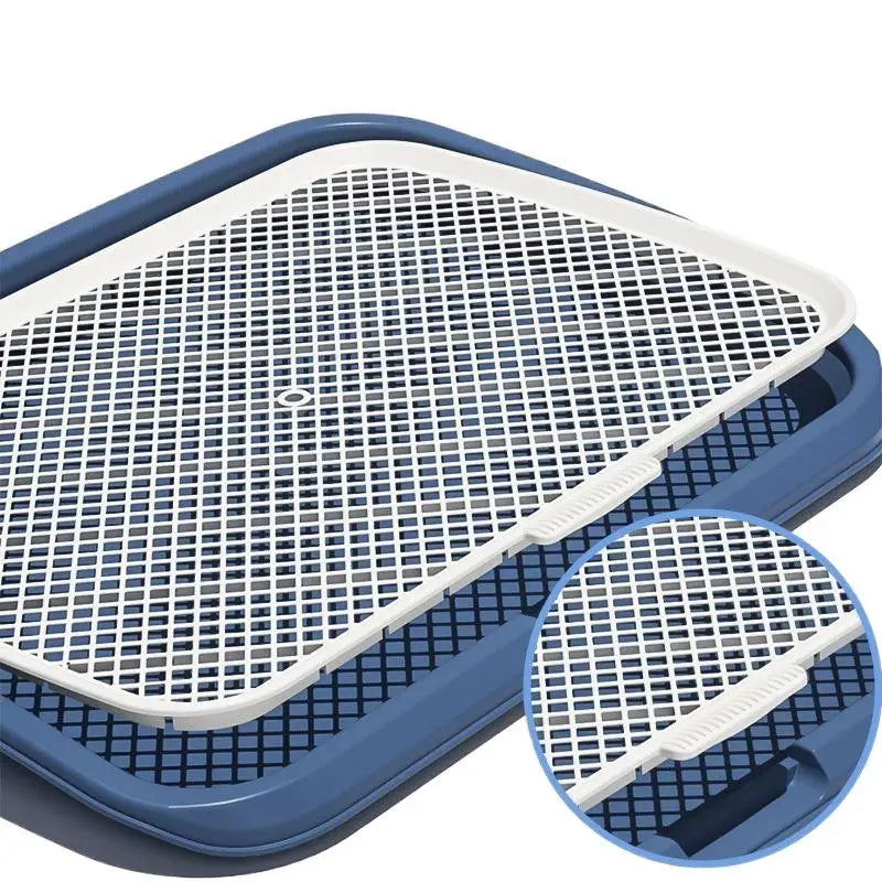 Dog Potty Training Toilet, Plastic Dog Pee Pad Holder with Removable Net, Reusable Dog Potty Trainer Dog Toilet Tray for Pets Up