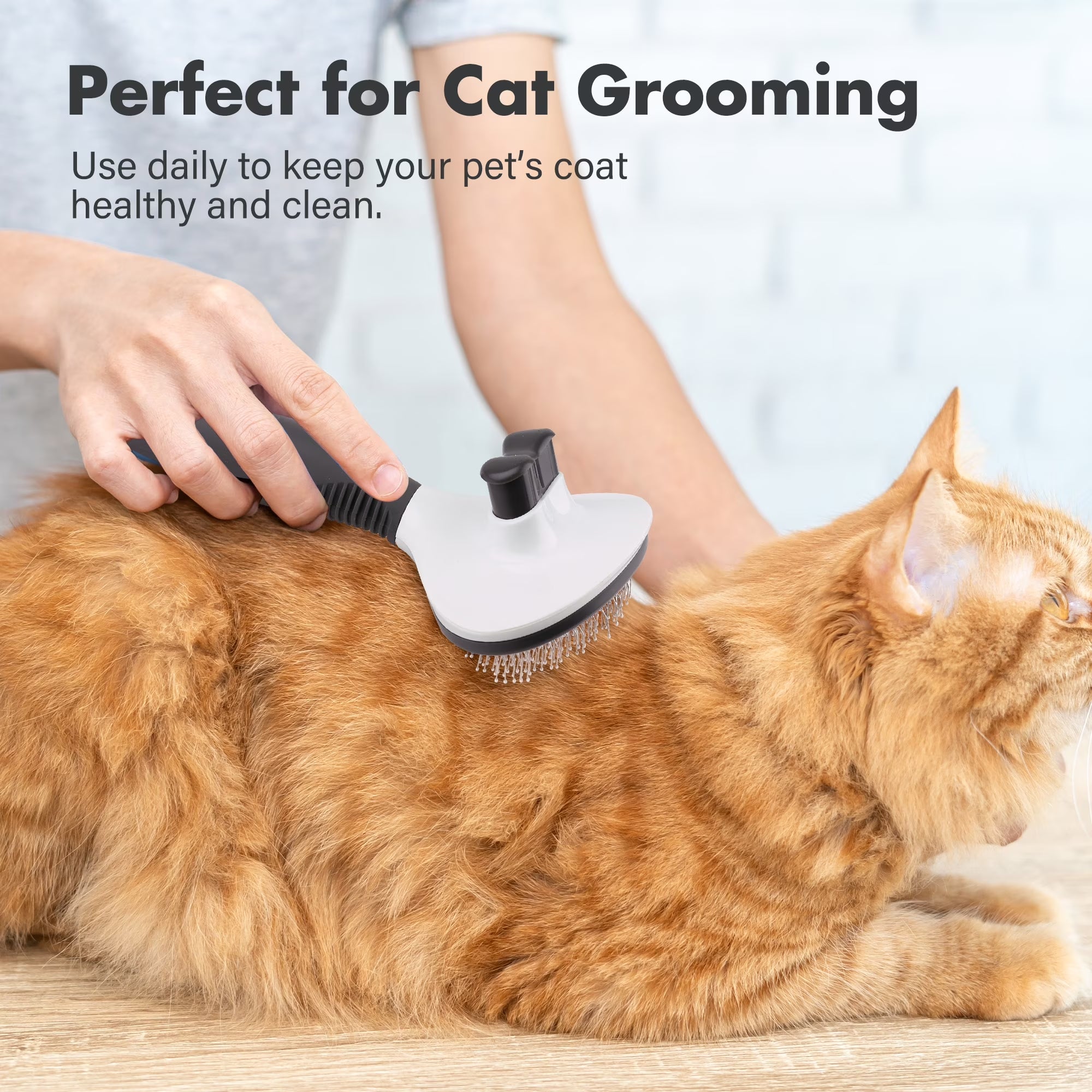 Cat Brush for Shedding, Self Cleaning Slicker Brush for Dogs Bunny Puppy Grooming