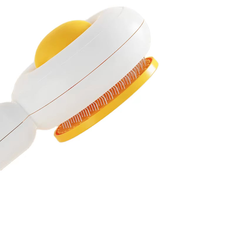 Self-Cleaning Stainless Steel Pet Comb - Hair Remover & Massager for Cats and Dogs