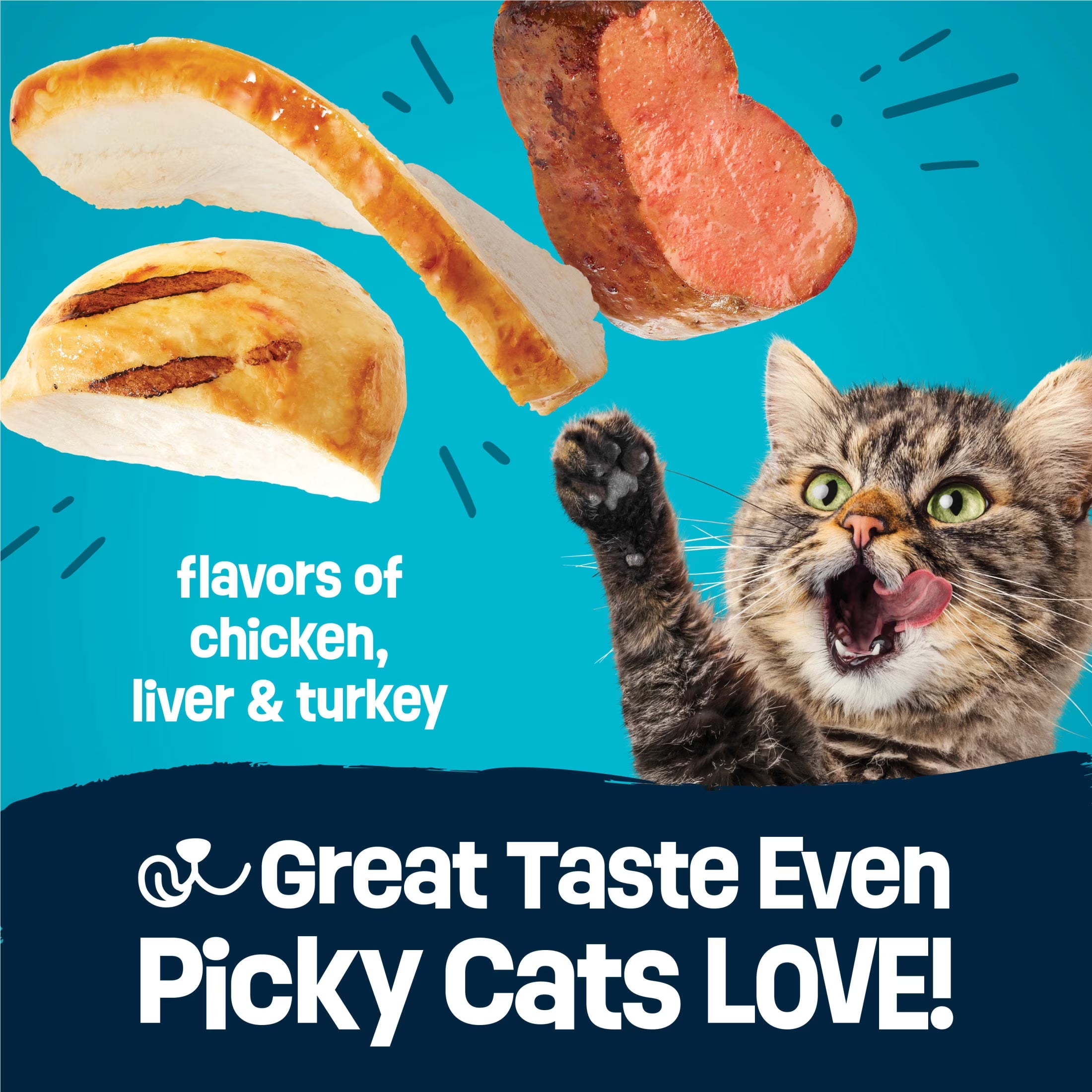 Purina  Party Pack’D with Flavors of Chicken, Liver and Turkey Crunchy Dry Cat Food, 3 Lb.