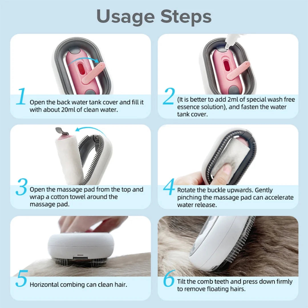 New 4 in 1 Pet Beauty Massage Brush Cat Hair Remover Shedding Multi-Functional Self Cleaning Dog Hair Grooming Comb