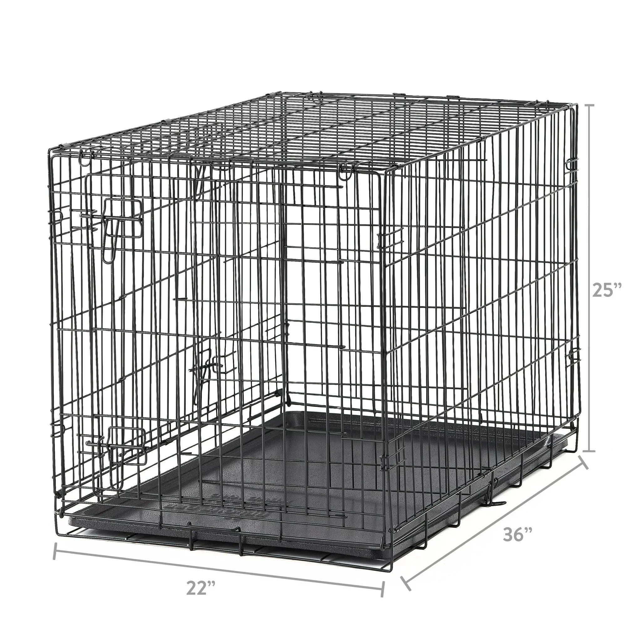 Foldable 36" Wire Crate for Dogs with Divider and Leak-Proof Tray