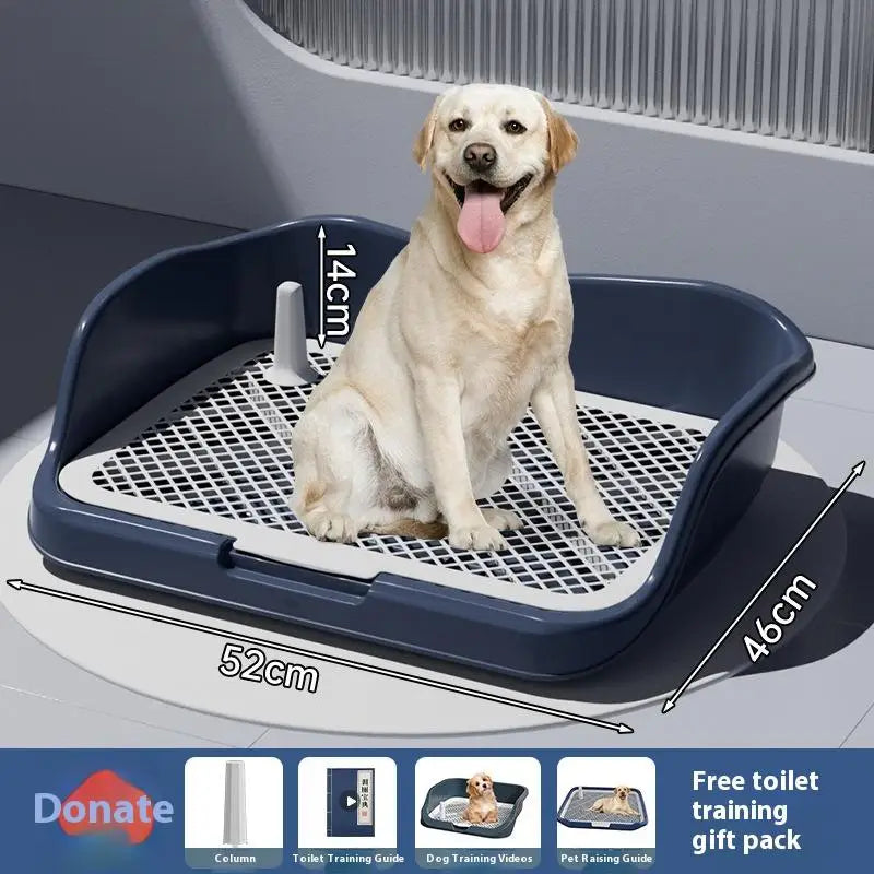 Dog Potty Training Toilet, Plastic Dog Pee Pad Holder with Removable Net, Reusable Dog Potty Trainer Dog Toilet Tray for Pets Up
