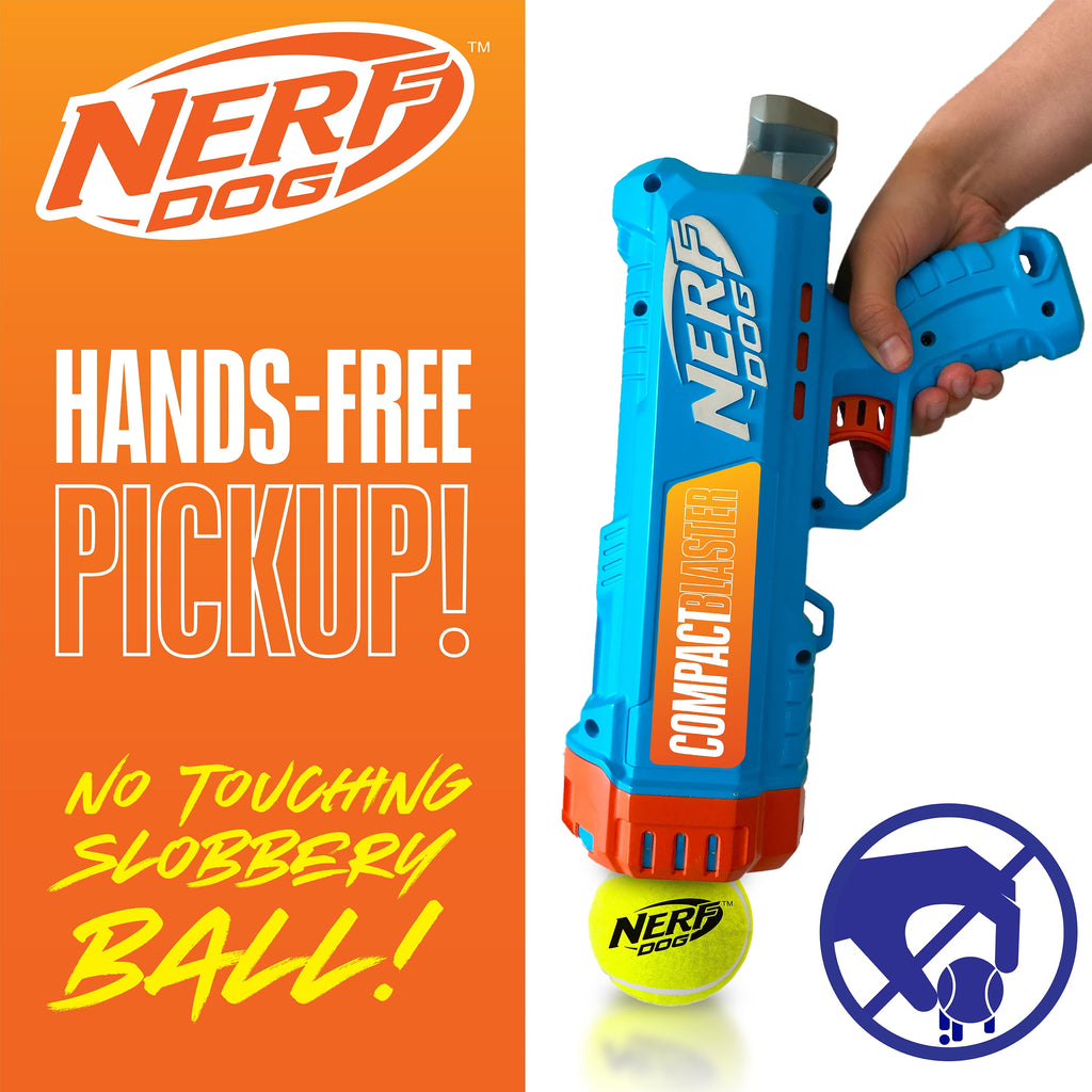 Compact Blaster Tennis Ball Launcher for Dogs with 2 Balls, 12 Inch