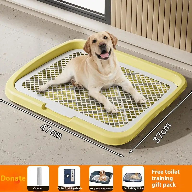 Dog Potty Training Toilet, Plastic Dog Pee Pad Holder with Removable Net, Reusable Dog Potty Trainer Dog Toilet Tray for Pets Up