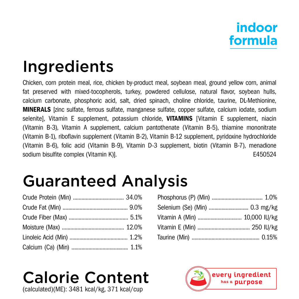 Purina  Naturals, Indoor Dry Cat Food, Chicken & Turkey, 3.15 Lb Bag