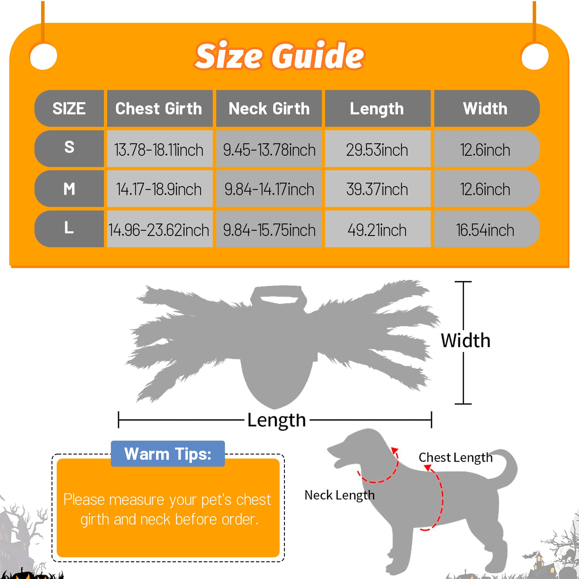 48 LED Spider Dog Halloween Costume for Dogs, Furry Giant Spider with Orange Purple Lights Dog Halloween Cosplay - Small