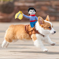 Cowboy Rider Dog for Dogs Clothes Knight Style with Doll and Hat Funny Cloth for Dog Puppy Carrying
