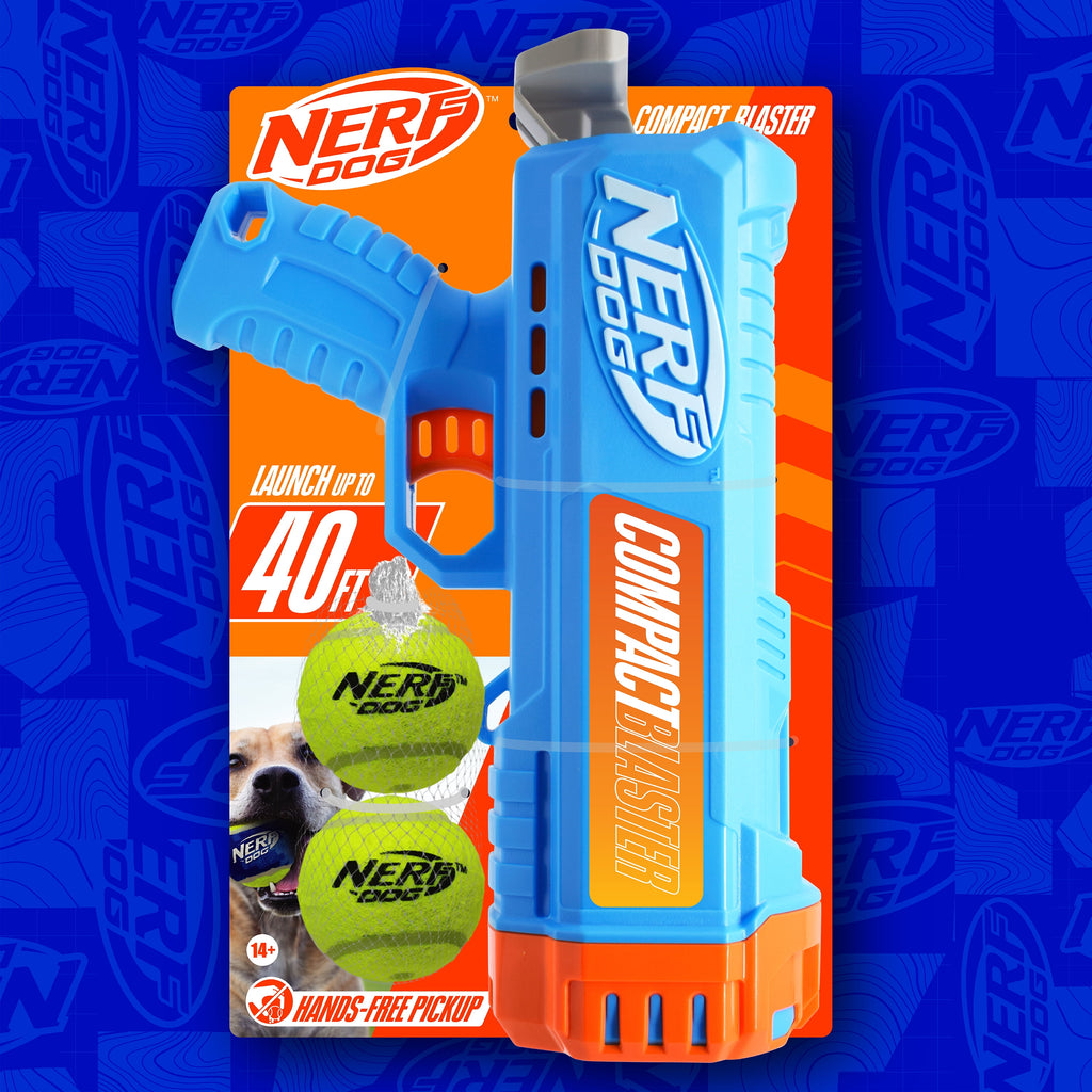 Compact Blaster Tennis Ball Launcher for Dogs with 2 Balls, 12 Inch