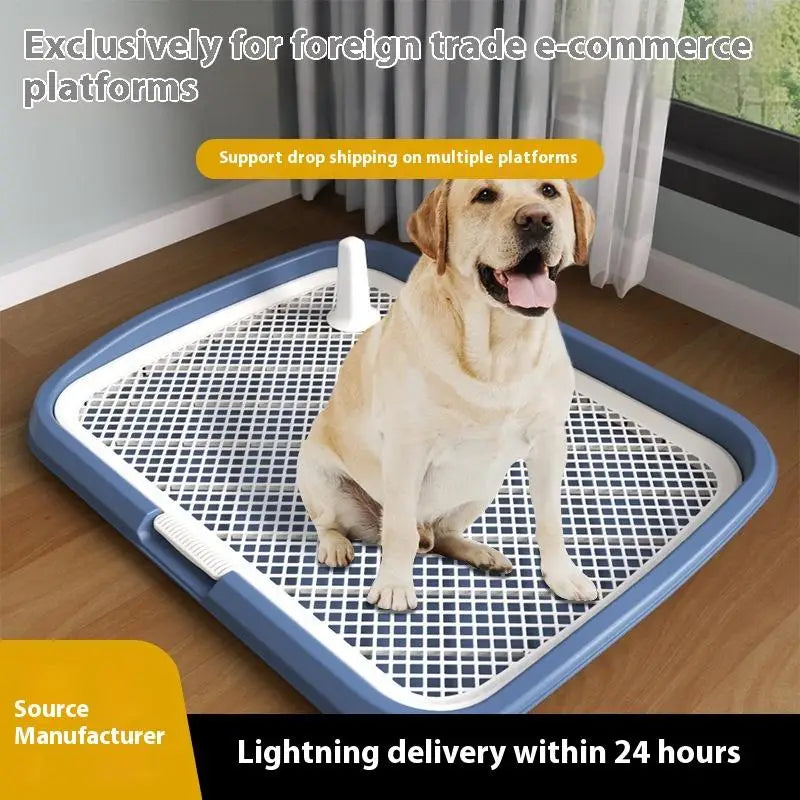 Dog Potty Training Toilet, Plastic Dog Pee Pad Holder with Removable Net, Reusable Dog Potty Trainer Dog Toilet Tray for Pets Up