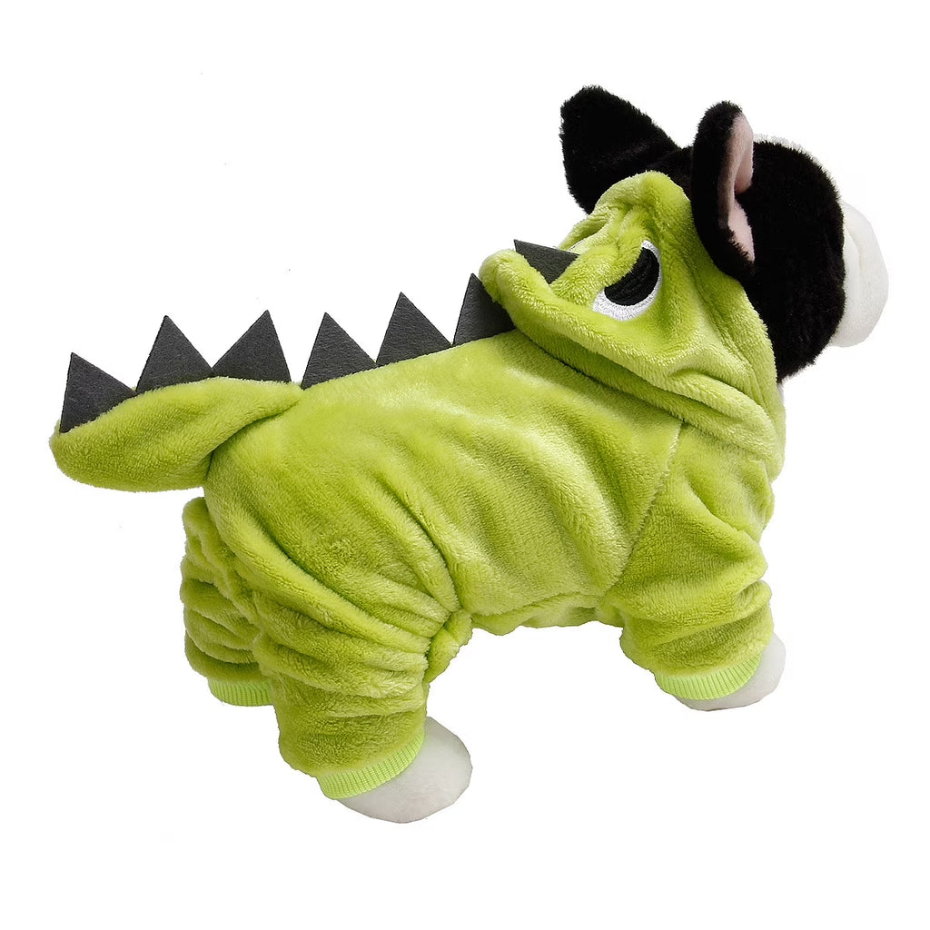 Halloween Costume for Pet Dog Cat Dinosaur Plush Hoodies Animal Fleece Warm Outfits Clothes for Small Medium Dogs Cats Halloween Cosplay Apparel Accessories