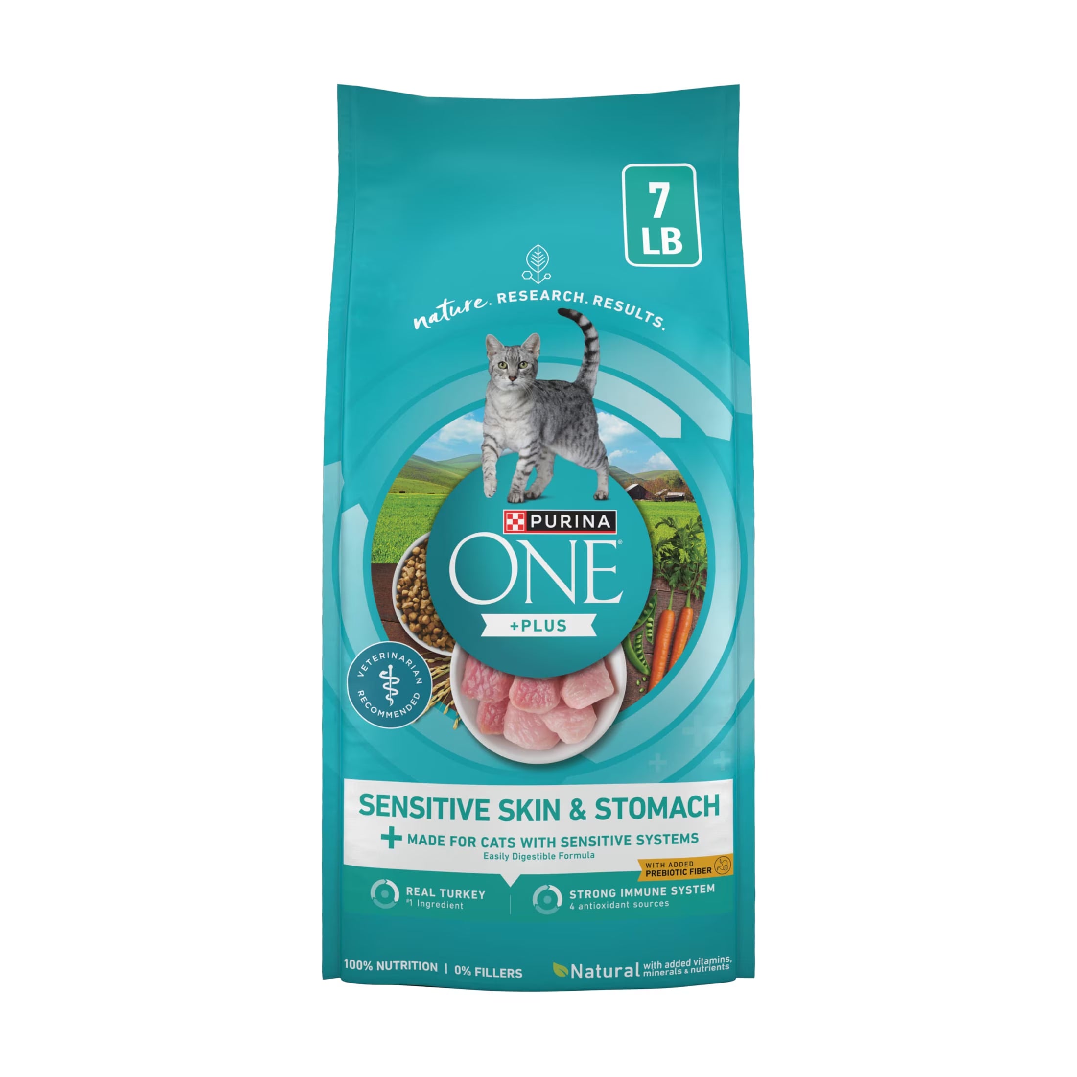 Sensitive Stomach, Sensitive Skin, Natural Dry Cat Food, +Plus Sensitive Skin and Stomach Formula, 7 Lb. Bag