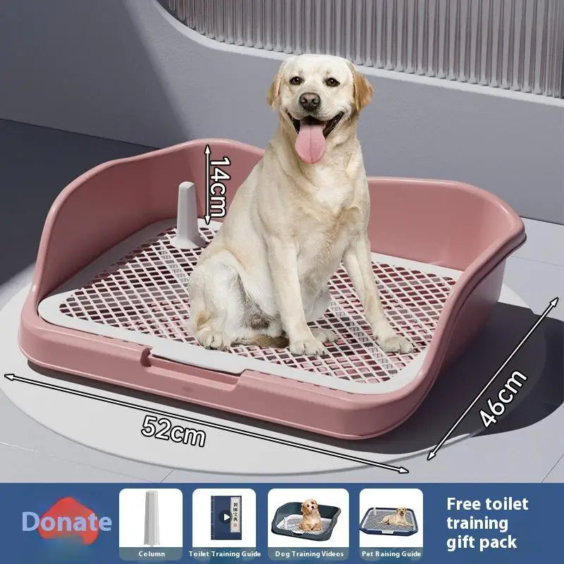 Dog Potty Training Toilet, Plastic Dog Pee Pad Holder with Removable Net, Reusable Dog Potty Trainer Dog Toilet Tray for Pets Up