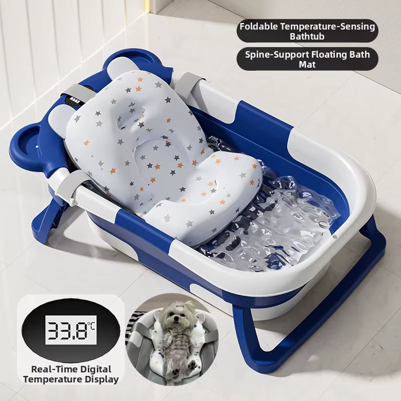 Portable Foldable Pet Bath Tub for Cats & Small Dogs - Perfect Shower & Washing Basin!