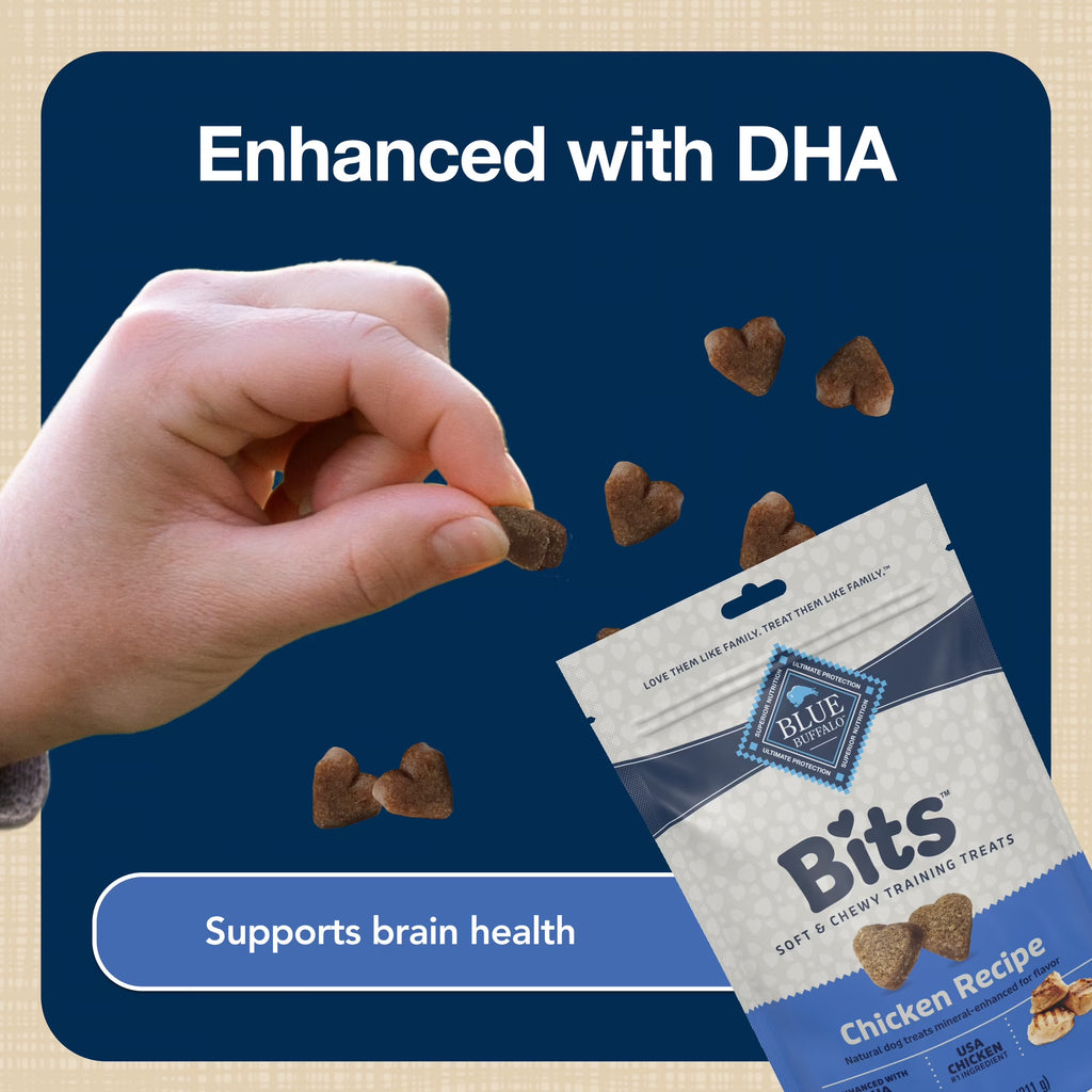 Bits Soft Dog Treats for Training, Enhanced with DHA, 4-Oz. Bag