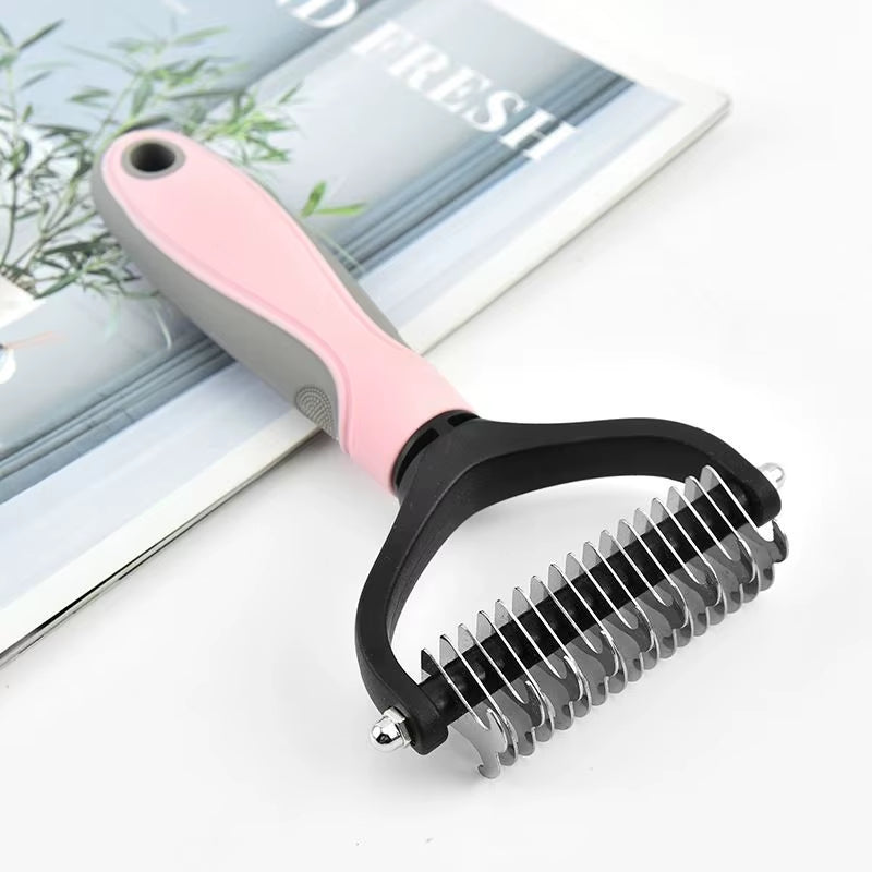 Ultimate Pet Detangling Comb - Grooming Brush for Dogs & Cats, Deshedding & Dematting Tool