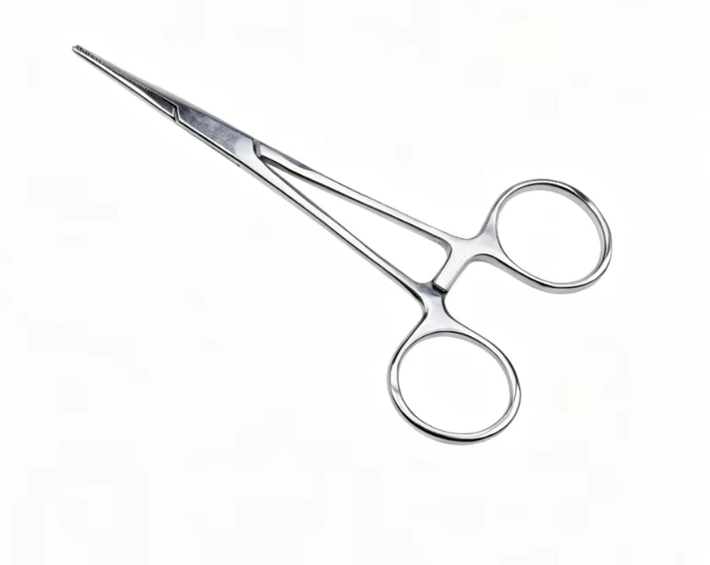 Premium Stainless Steel Ear Plucking Forceps for Dogs & Cats - Straight & Bent Nozzles for Easy Ear Cleaning - Essential Hemostatic Grooming Tool