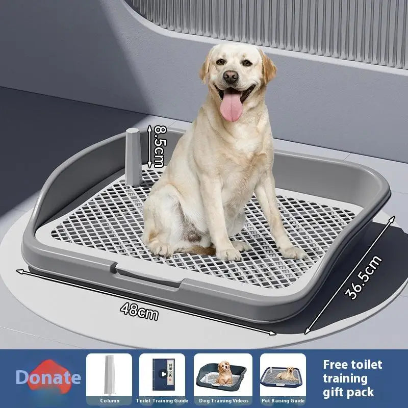 Dog Potty Training Toilet, Plastic Dog Pee Pad Holder with Removable Net, Reusable Dog Potty Trainer Dog Toilet Tray for Pets Up