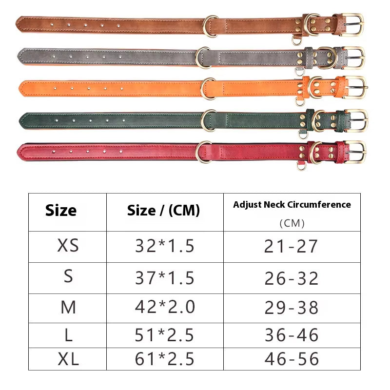Factory Direct Sales Retro Leather Dog Leash with Breathable Dog Collar Contrast Color Solid Pattern Space Cotton Pet Lettering