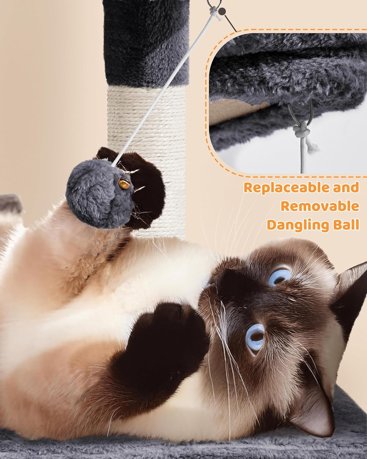 Ultimate 63-Inch Cat Tree for Heavy Cats - Plush Condo, Hammock, Sisal Scratching Posts, Multi-Pet Friendly, Easy Assembly, Stable Base