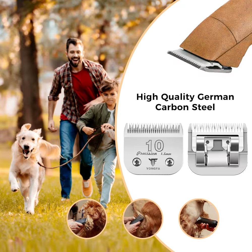 Premium Customized Logo Pet Clipper Replacement Blades - A5 Compatible 3F/4F/5F/7F/10#/30#/40# for Professional Dog Grooming