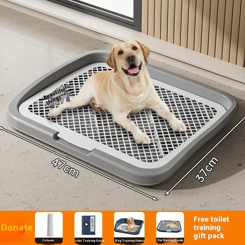 Dog Potty Training Toilet, Plastic Dog Pee Pad Holder with Removable Net, Reusable Dog Potty Trainer Dog Toilet Tray for Pets Up