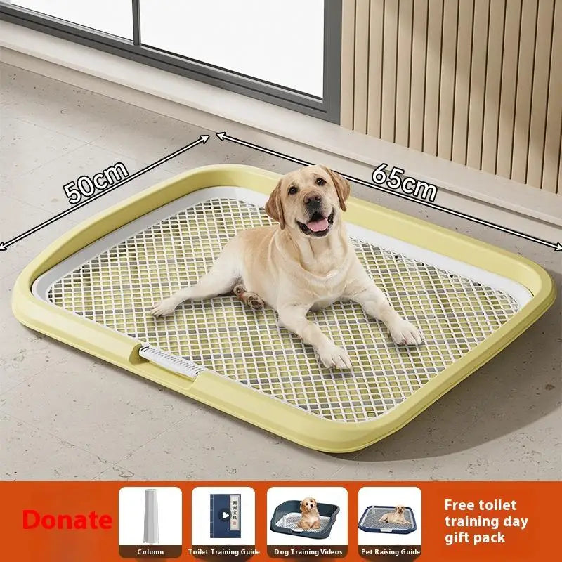Dog Potty Training Toilet, Plastic Dog Pee Pad Holder with Removable Net, Reusable Dog Potty Trainer Dog Toilet Tray for Pets Up