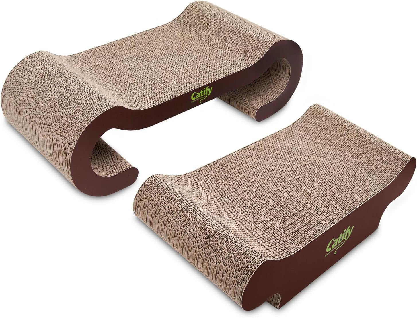 Catify Double-Sided Corrugated Cardboard Cat Scratcher Lounger - Durable Indoor Furniture Protector for Cats and Kittens