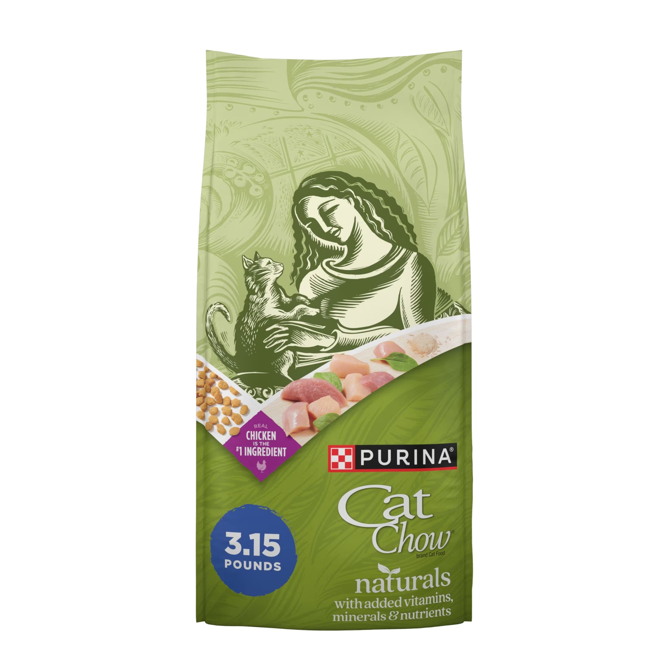 Purina  Naturals, Indoor Dry Cat Food, Chicken & Turkey, 3.15 Lb Bag