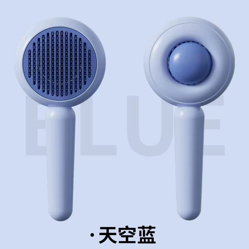 Self-Cleaning Stainless Steel Pet Comb - Hair Remover & Massager for Cats and Dogs